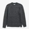 Norse Projects KNITWEAR^Roald Wool Cotton Rib Sweater Dark Grey Melange