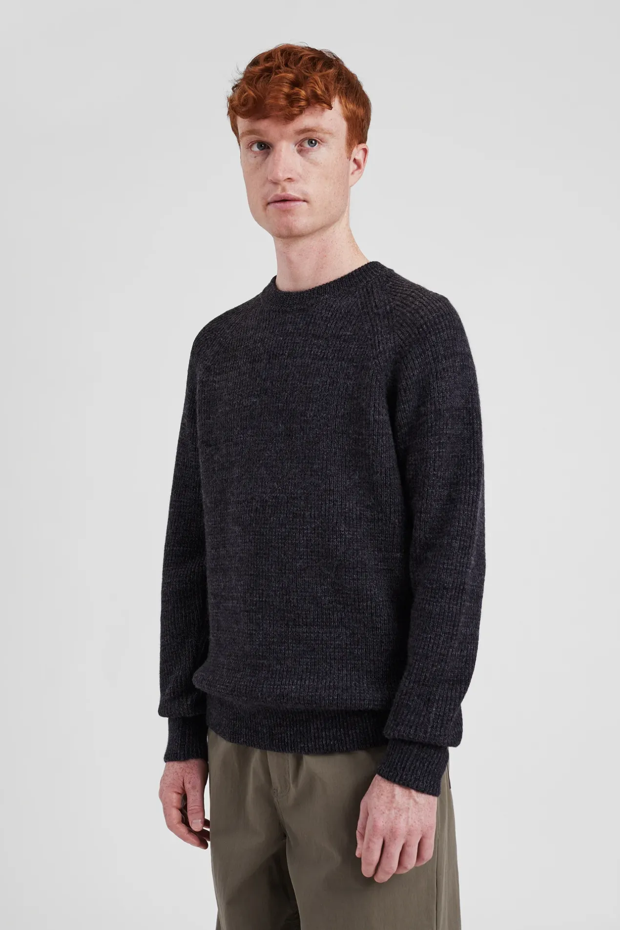 roald_wool_cotton_rib_sweater_3-1.webp Norse Projects KNITWEAR^Roald Wool Cotton Rib Sweater Dark Grey Melange