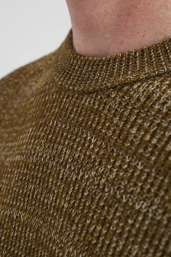 Norse Projects KNITWEAR^Roald Wool Cotton Rib Sweater Sitka Green
