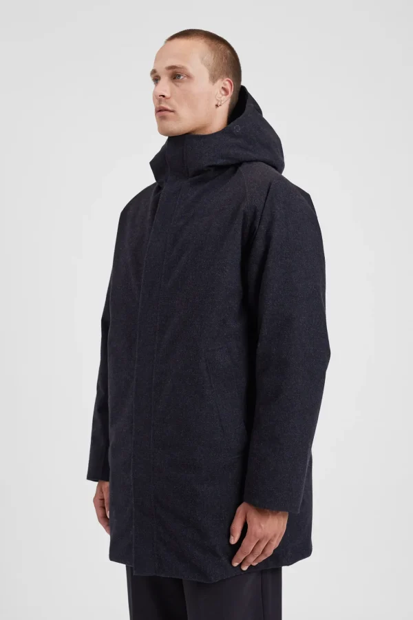 Norse Projects OUTERWEAR^Rokkvi 6.0 Gore-Tex Wool Down Jacket Charcoal Melange