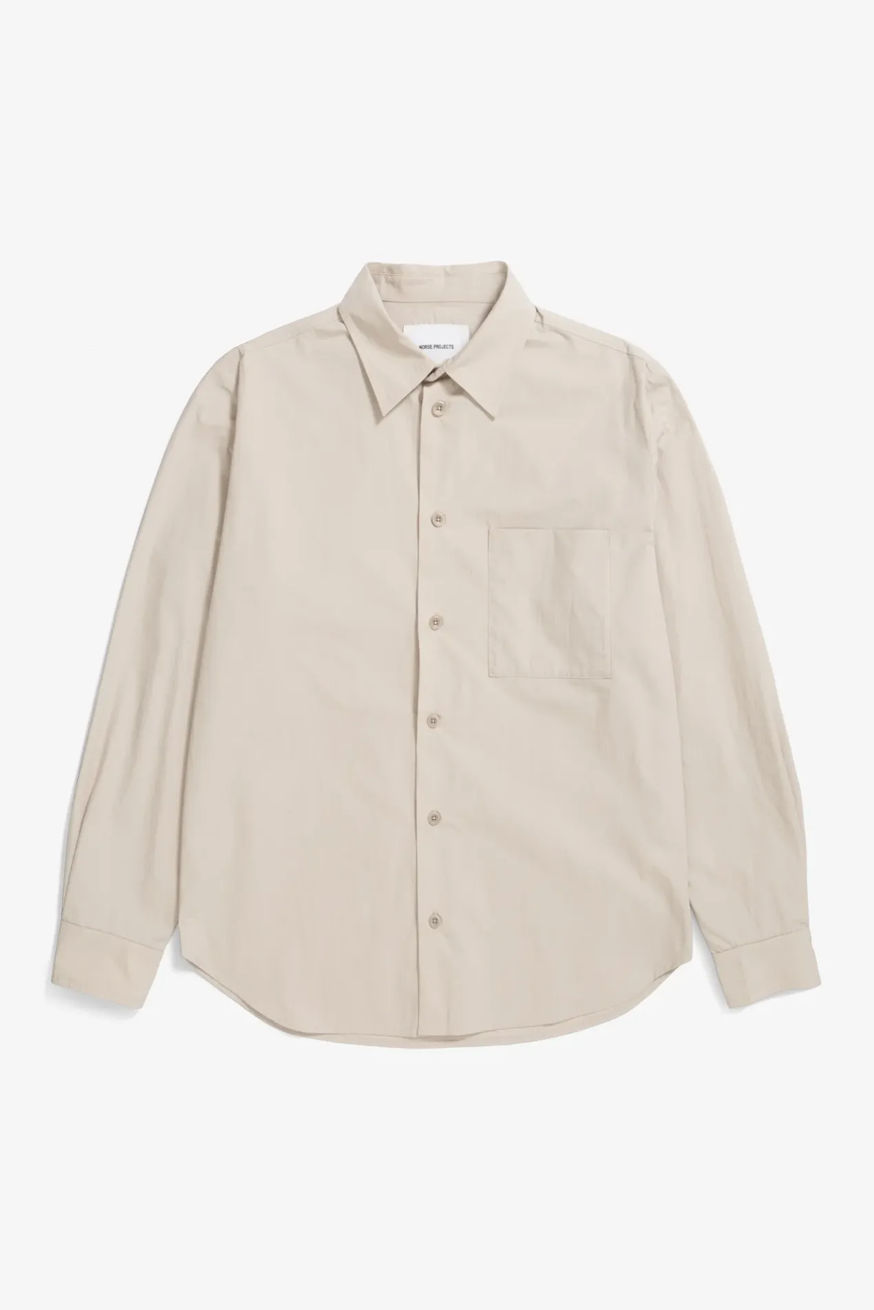 silas_tech_poplin_shirt_0.webp Norse Projects SHIRTING^Silas Tech Poplin Shirt Stone