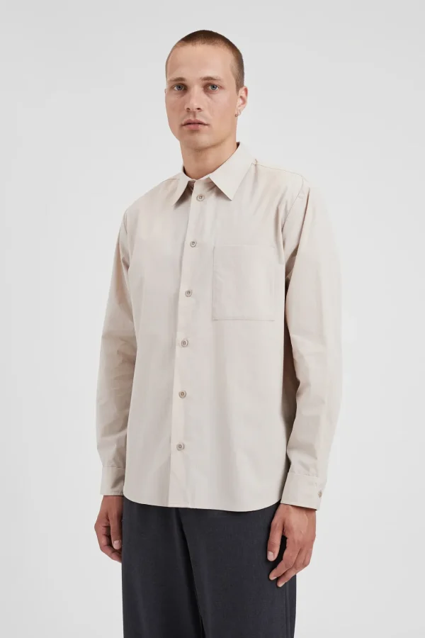 Norse Projects SHIRTING^Silas Tech Poplin Shirt Stone