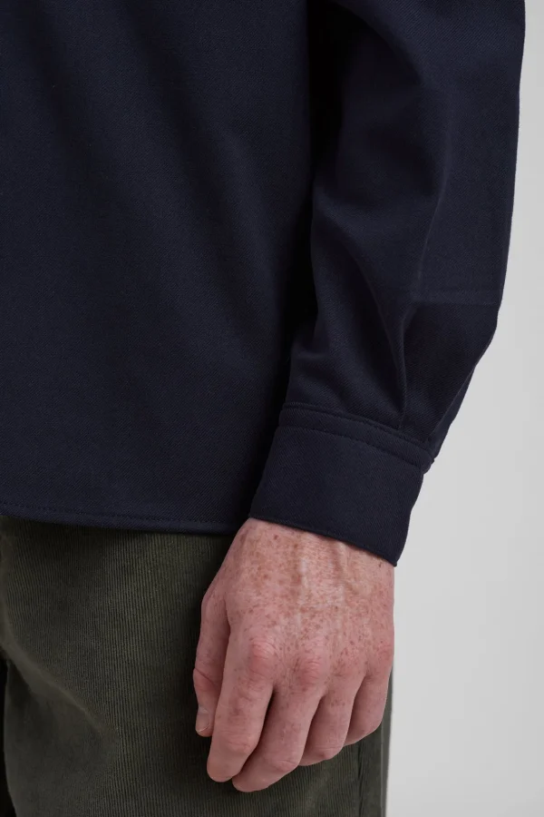 Norse Projects SHIRTING^Silas Tech Poplin Shirt Dark Navy