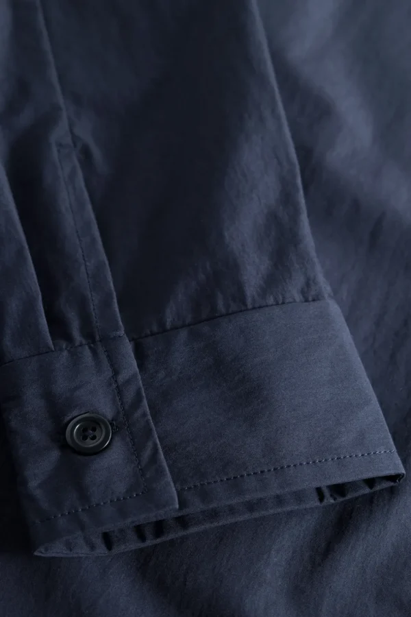 Norse Projects SHIRTING^Silas Tech Poplin Shirt Dark Navy