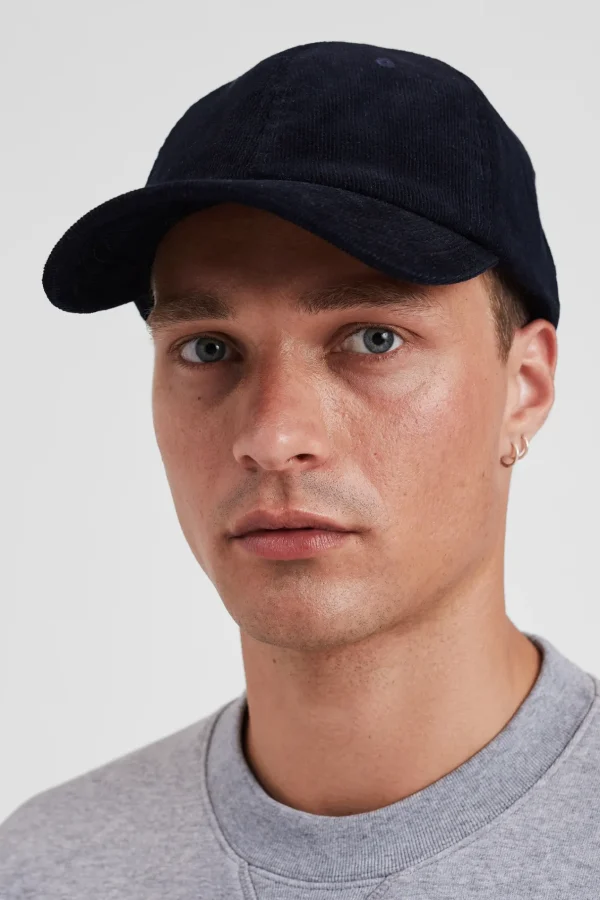 Norse Projects CAPS^Solotex Corduroy Sports Cap Dark Navy