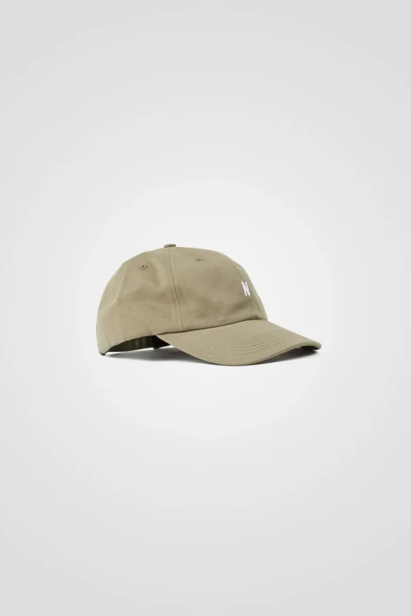Norse Projects CAPS^Twill Sports Cap Sediment Green