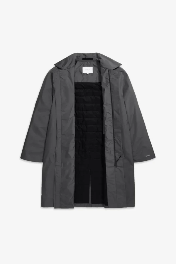 Norse Projects OUTERWEAR^Vargo Gore-Tex Windstopper Raglan Mac Battleship Grey