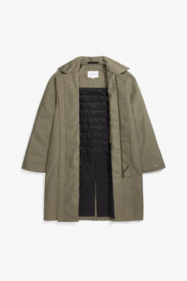 Norse Projects OUTERWEAR^Vargo Gore-Tex Windstopper Raglan Mac Sediment Green