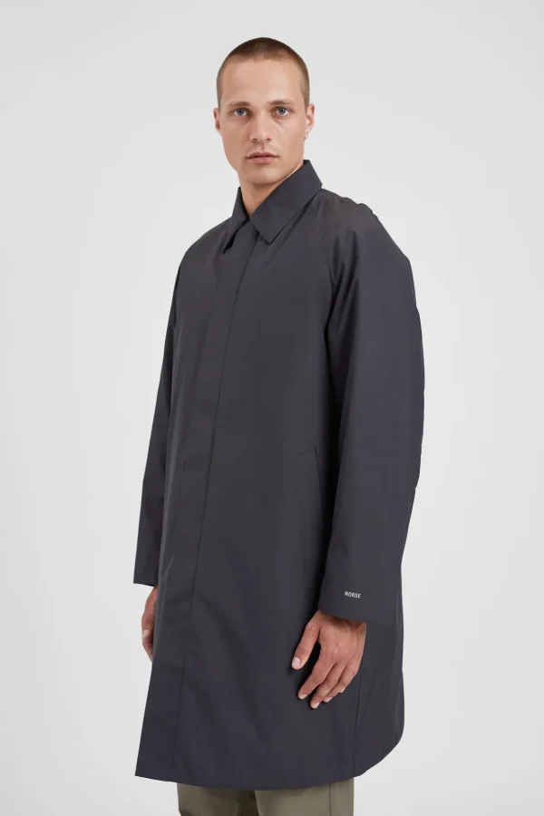 Norse Projects OUTERWEAR^Vargo Gore-Tex Windstopper Raglan Mac Battleship Grey