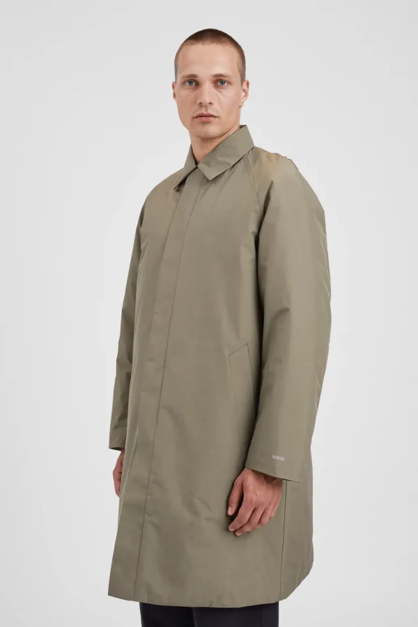 Norse Projects OUTERWEAR^Vargo Gore-Tex Windstopper Raglan Mac Sediment Green