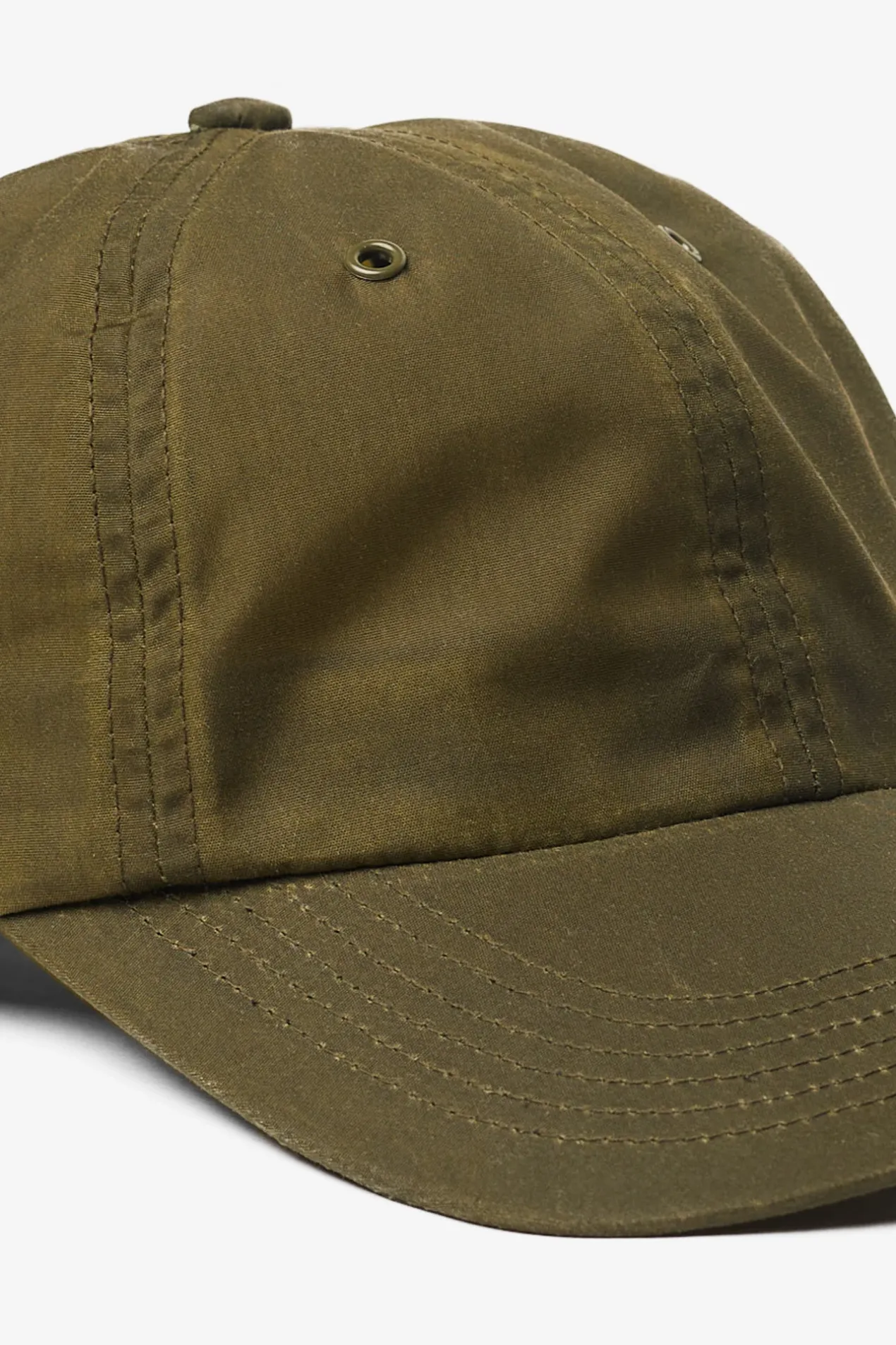 wax_panel_cap_1.webp Norse Projects CAPS^Wax 6-Panel Cap Beech Green