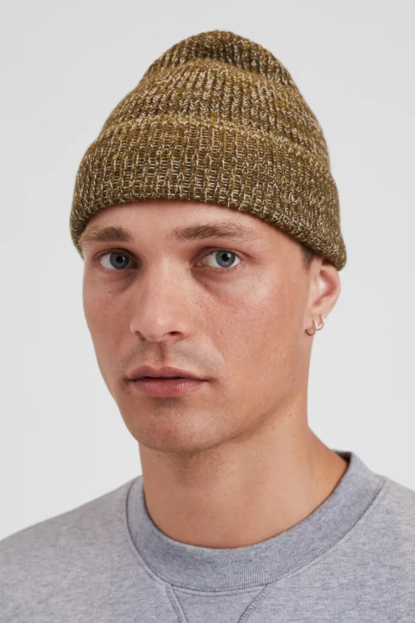 Norse Projects BEANIES^Wool Cotton Rib Beanie Sitka Green